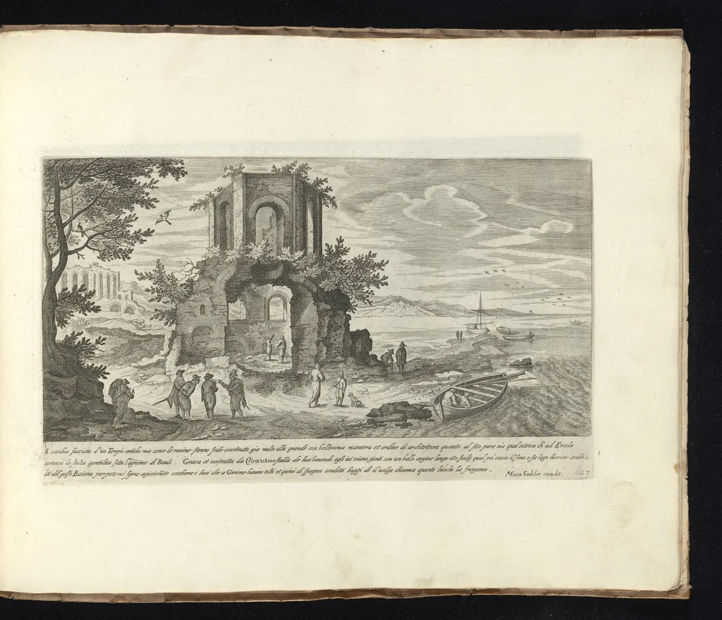 An illustration from Vestigi delle antichita di Roma, Tivoli, Pozzvolo et altri lvochi, 1606, leaf 90