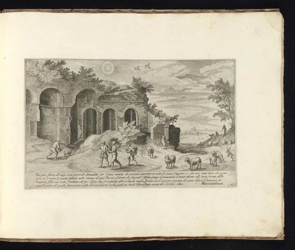 An illustration from Vestigi delle antichita di Roma, Tivoli, Pozzvolo et altri lvochi, 1606, leaf 98