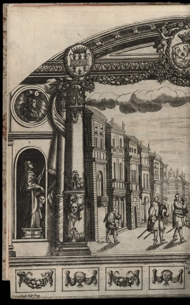 An illustration from Betrug der Allamoda : sittliches Gedicht und Schawspiel, 1660, leaf 13