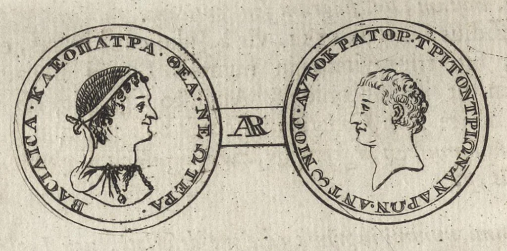 An illustration from Numismata imperatorum romanorum praestantiora a Julio Caesare ad Postumum et tyrannos, 1694, leaf 23