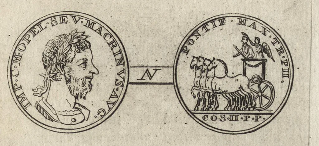 An illustration from Numismata imperatorum romanorum praestantiora a Julio Caesare ad Postumum et tyrannos, 1694, leaf 292