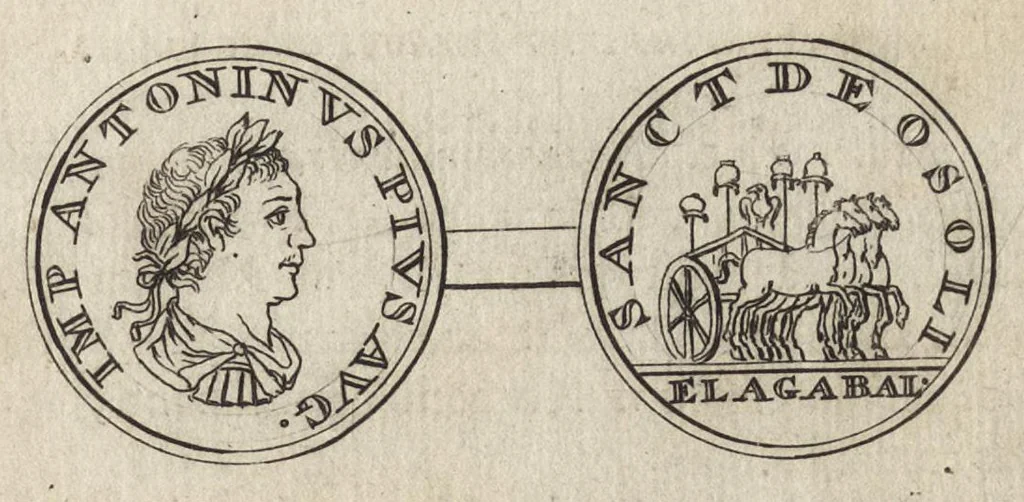 An illustration from Numismata imperatorum romanorum praestantiora a Julio Caesare ad Postumum et tyrannos, 1694, leaf 298