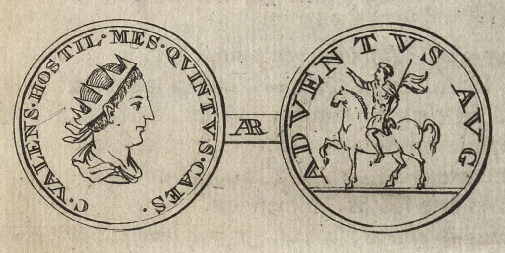 An illustration from Numismata imperatorum romanorum praestantiora a Julio Caesare ad Postumum et tyrannos, 1694, leaf 356