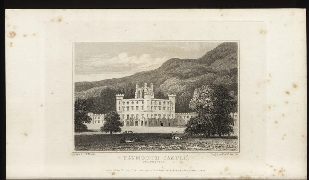 An illustration from Views of the seats of noblemen and gentlemen, in England, Wales, Scotland, and Ireland, 1820, leaf 289