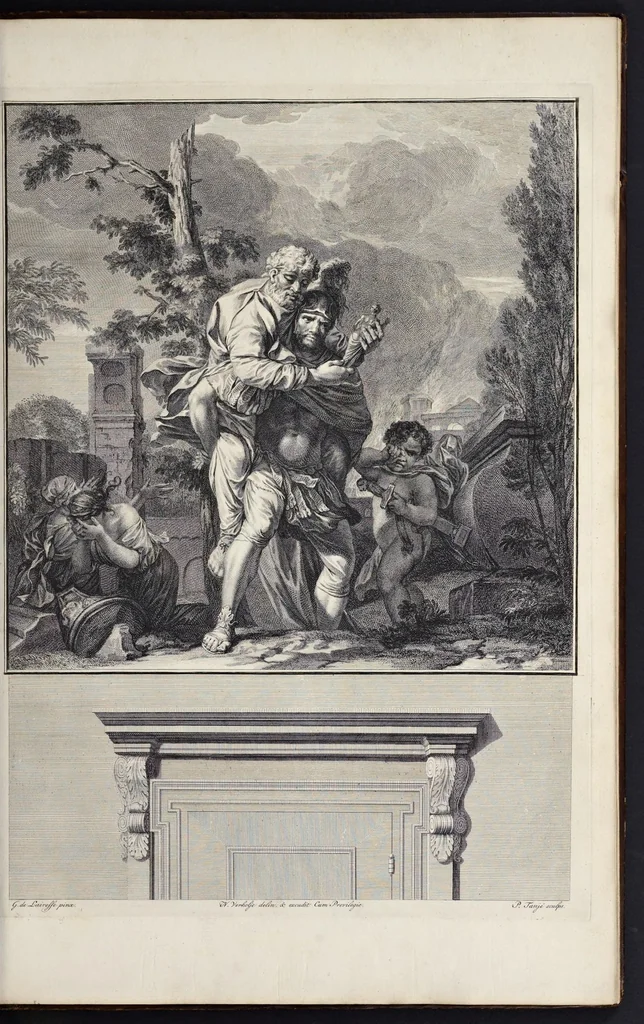 An illustration from Tafereelen, 1737, leaf 16