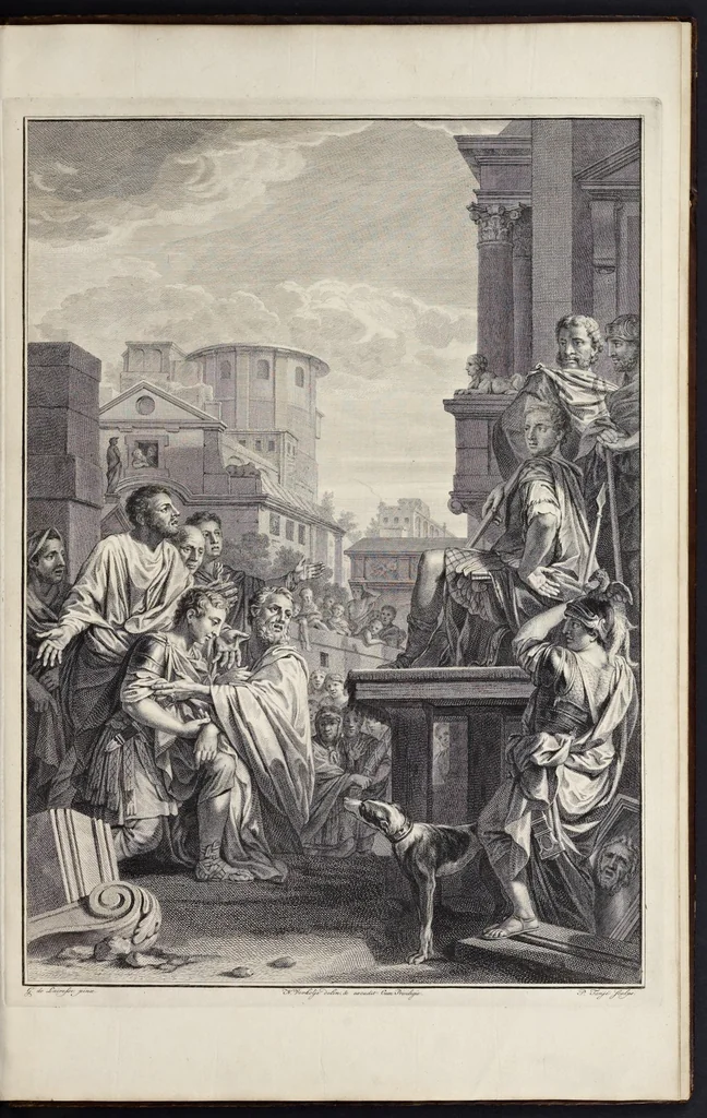 An illustration from Tafereelen, 1737, leaf 28