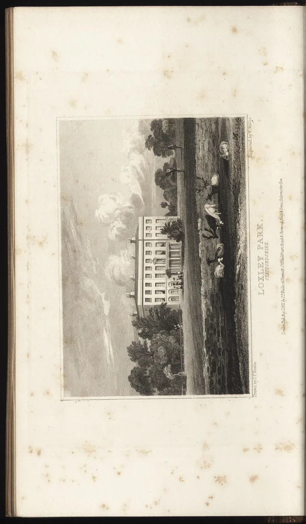 An illustration from Views of the seats of noblemen and gentlemen, in England, Wales, Scotland, and Ireland, 1820, leaf 105