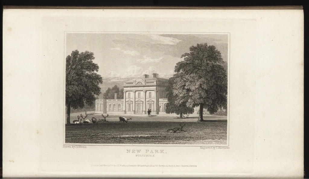 An illustration from Views of the seats of noblemen and gentlemen, in England, Wales, Scotland, and Ireland, 1820, leaf 161