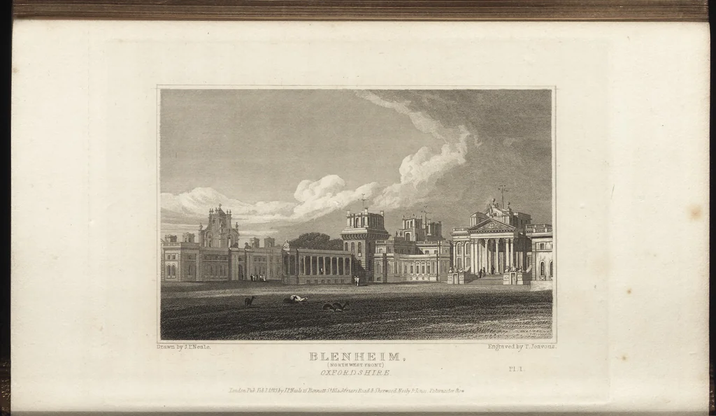 An illustration from Views of the seats of noblemen and gentlemen, in England, Wales, Scotland, and Ireland, 1820, leaf 75