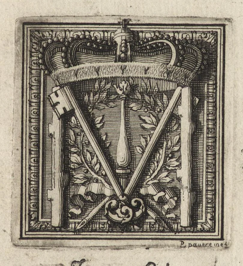 An illustration from Les Cesars de l'empereur Julien : traduits du grec, avec des remarques & des preuves illustrées par les médailles, & autres anciens monumens, 1683, leaf 10