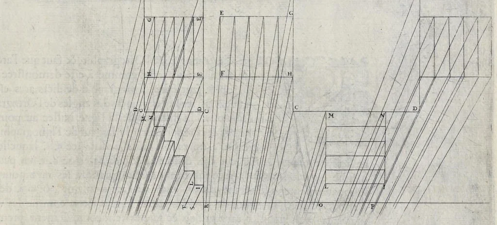 An illustration from La perspectiue : auec la raison des ombres et miroirs, 1612, leaf 42