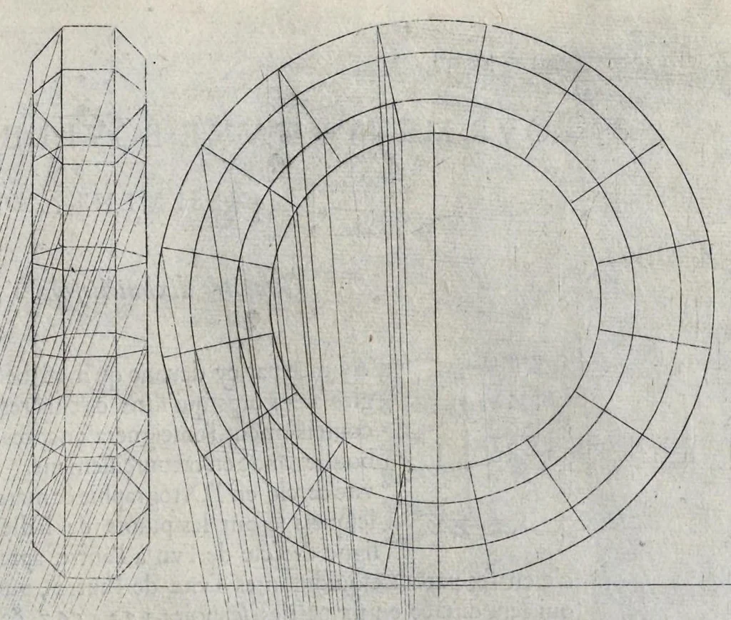 An illustration from La perspectiue : auec la raison des ombres et miroirs, 1612, leaf 50