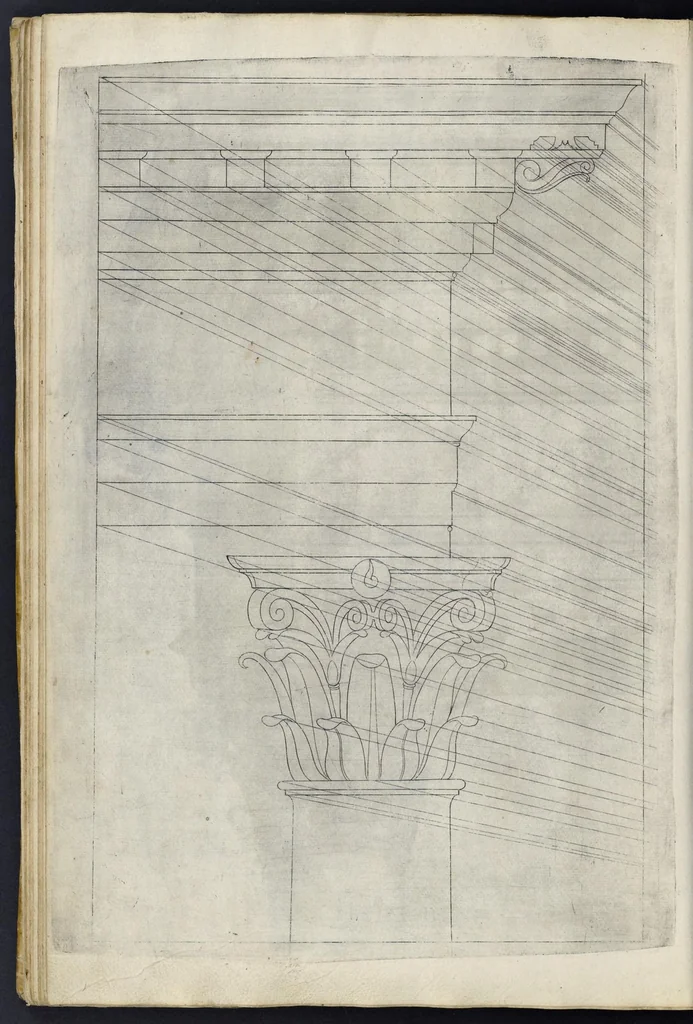 An illustration from La perspectiue : auec la raison des ombres et miroirs, 1612, leaf 63