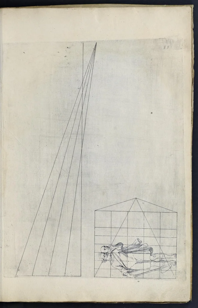 An illustration from La perspectiue : auec la raison des ombres et miroirs, 1612, leaf 80
