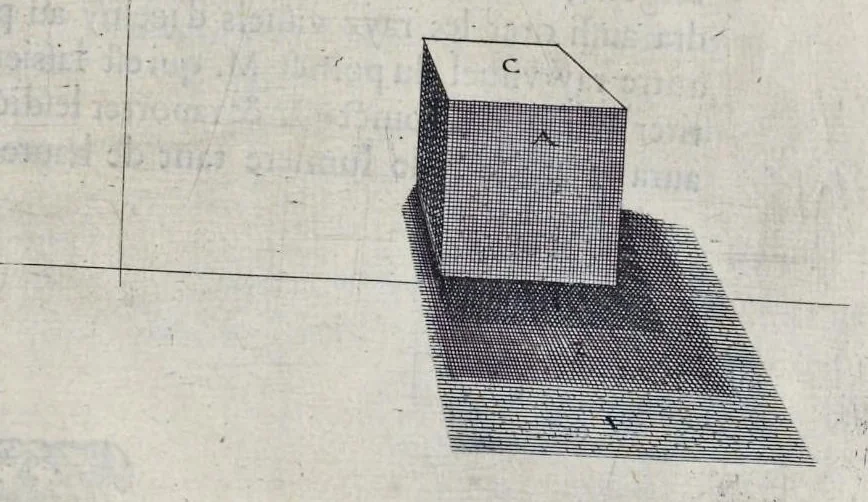 An illustration from La perspectiue : auec la raison des ombres et miroirs, 1612, leaf 92