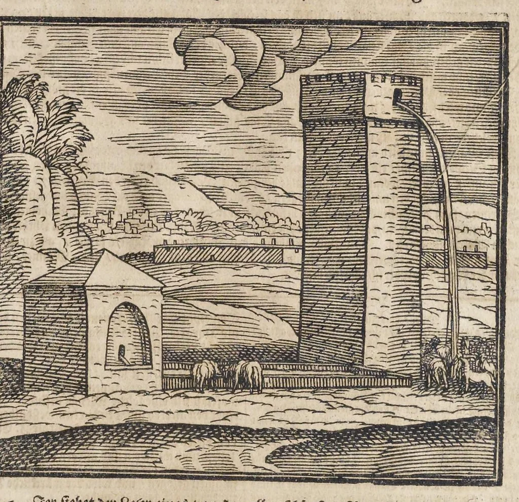 An illustration from Türckischer Estaats- und Krieges- Bericht, oder, Eine kurtze und gründliche Beschreibung des türckischen Käysers, Grosz- und anderer Veziers, Militz, Land und Leuten, Gewonheiten, Krieges- und Lebens-Arth, Gewehr, Kleydung, and was davon ferner zu berichten nötig, 1683, leaf 150