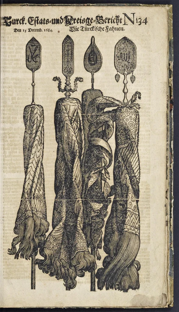 An illustration from Türckischer Estaats- und Krieges- Bericht, oder, Eine kurtze und gründliche Beschreibung des türckischen Käysers, Grosz- und anderer Veziers, Militz, Land und Leuten, Gewonheiten, Krieges- und Lebens-Arth, Gewehr, Kleydung, and was davon ferner zu berichten nötig, 1683, leaf 232