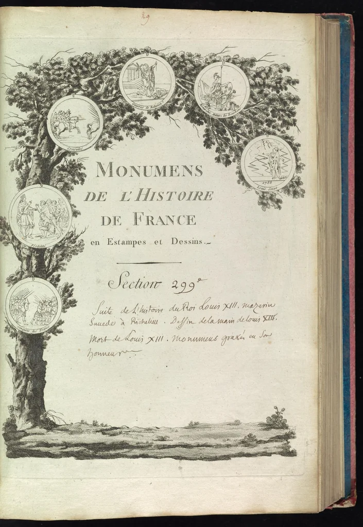 An illustration from Monumens de l'histoire de France, en estampes et dessins .., 1783, leaf 68