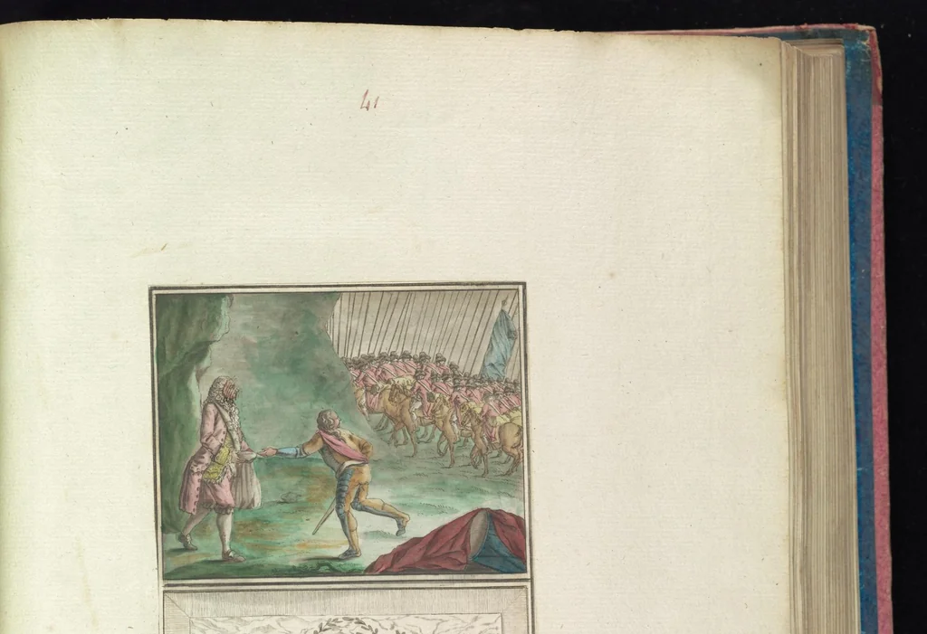 An illustration from Monumens de l'histoire de France, en estampes et dessins .., 1783, leaf 92