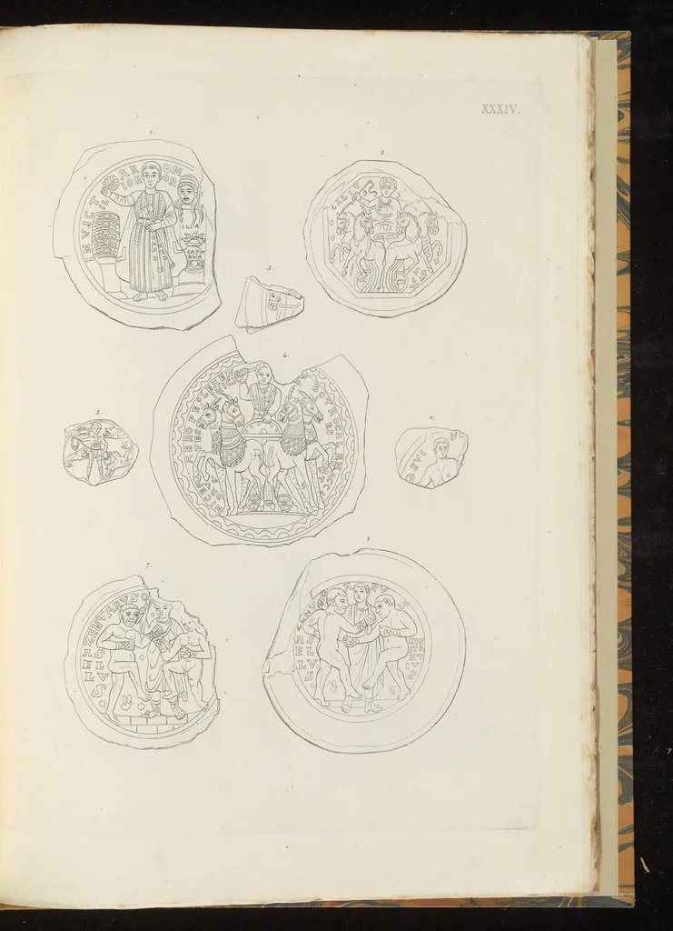 An illustration from Vetri ornati di figure in oro, trovati nei cimiteri dei cristiani primitivi di Roma, 1858, leaf 208