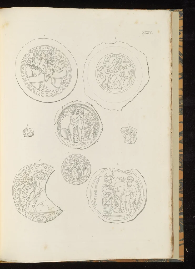 An illustration from Vetri ornati di figure in oro, trovati nei cimiteri dei cristiani primitivi di Roma, 1858, leaf 210
