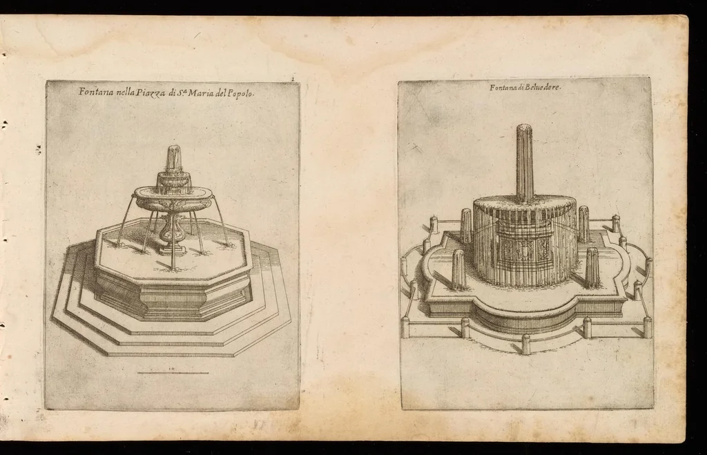 An illustration from Raccolta delle principali fontane dell'inclitta città di Roma, 1647, leaf 12