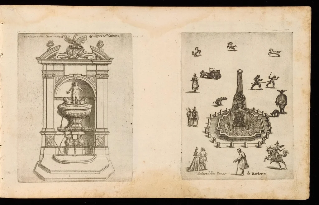 An illustration from Raccolta delle principali fontane dell'inclitta città di Roma, 1647, leaf 14