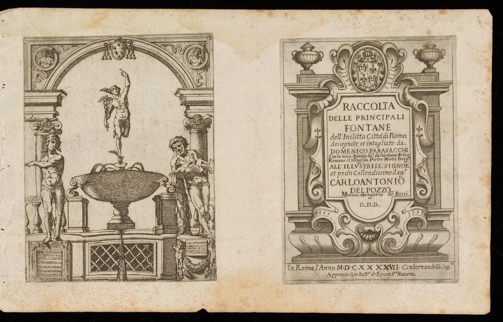 An illustration from Raccolta delle principali fontane dell'inclitta città di Roma, 1647, leaf 2