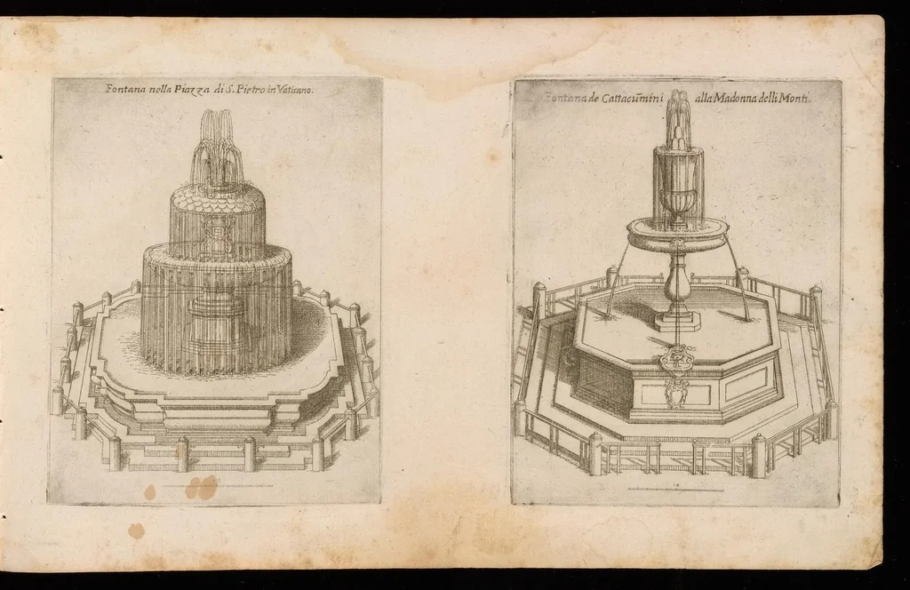 An illustration from Raccolta delle principali fontane dell'inclitta città di Roma, 1647, leaf 24