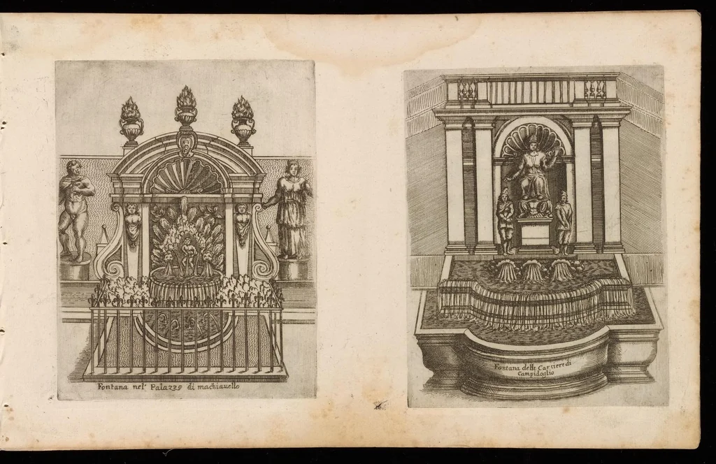 An illustration from Raccolta delle principali fontane dell'inclitta città di Roma, 1647, leaf 28