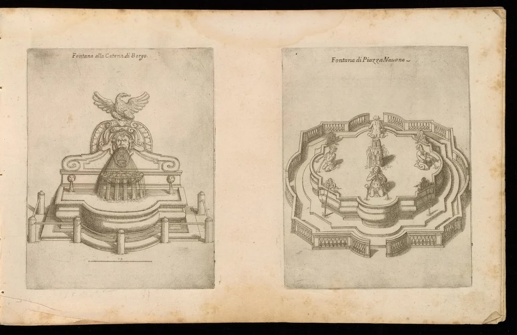 An illustration from Raccolta delle principali fontane dell'inclitta città di Roma, 1647, leaf 38