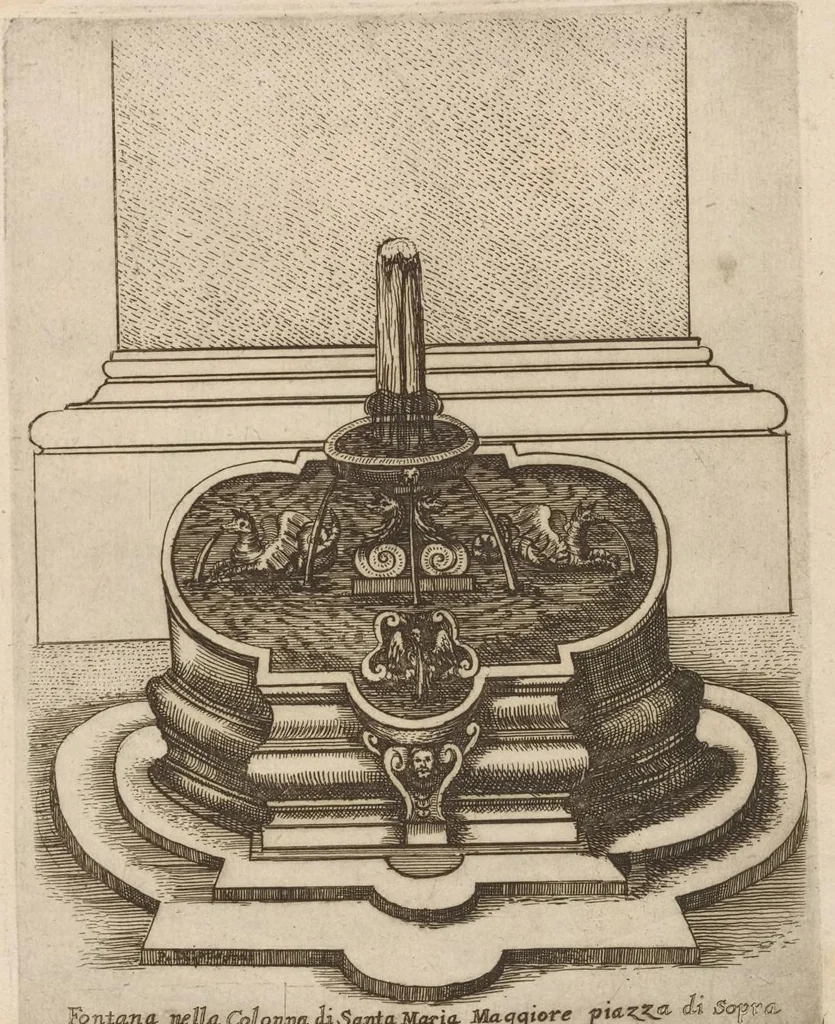 An illustration from Raccolta delle principali fontane dell'inclitta città di Roma, 1647, leaf 6