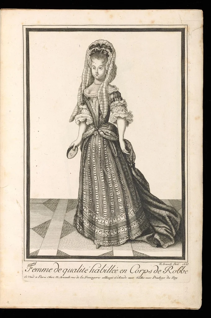 An illustration from Costumes français du 17e siècle, 1688, leaf 10