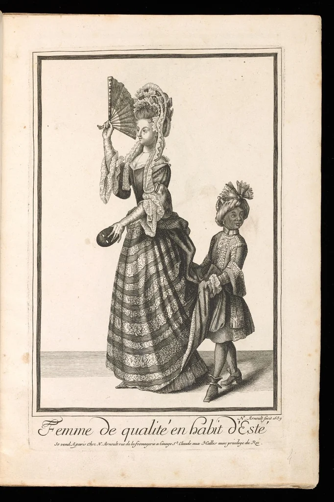 An illustration from Costumes français du 17e siècle, 1688, leaf 14