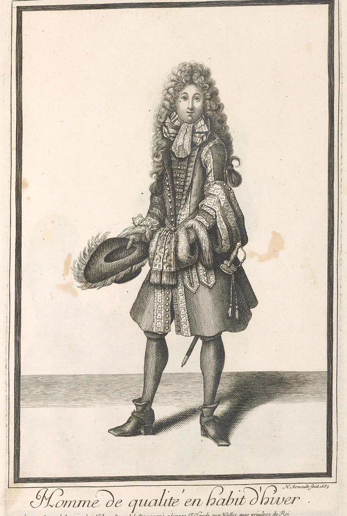 An illustration from Costumes français du 17e siècle, 1688, leaf 26