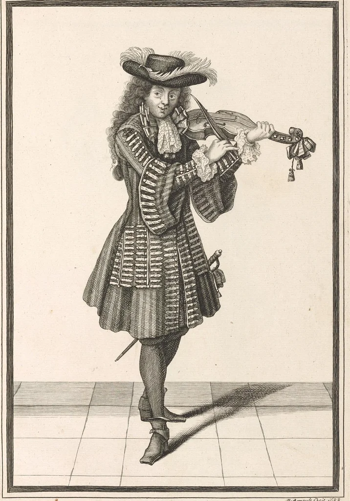 An illustration from Costumes français du 17e siècle, 1688, leaf 44