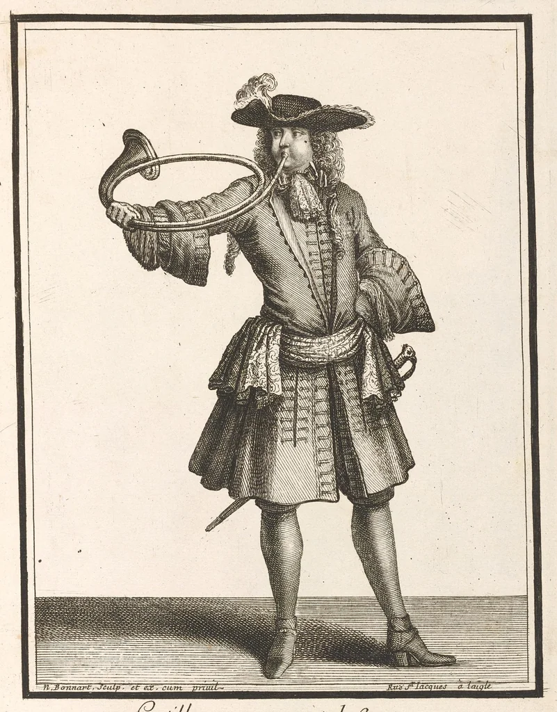 An illustration from Costumes français du 17e siècle, 1688, leaf 46