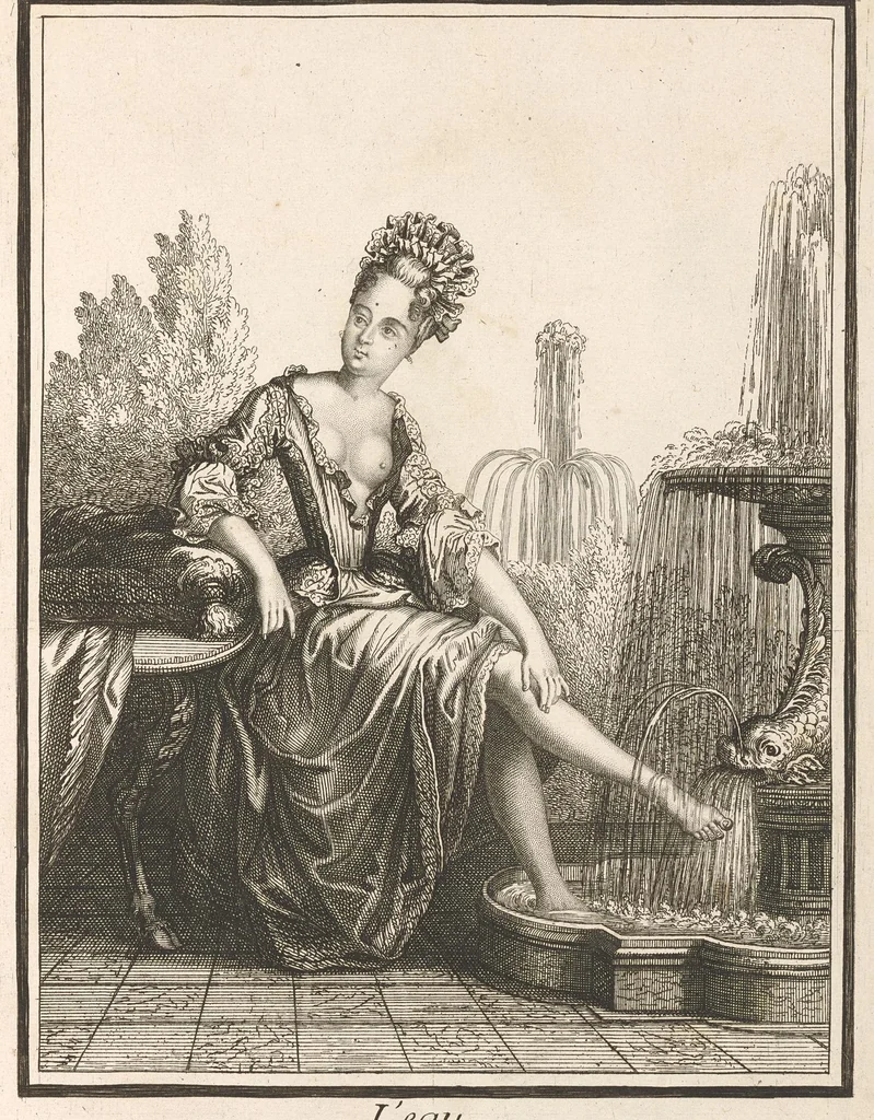 An illustration from Costumes français du 17e siècle, 1688, leaf 48