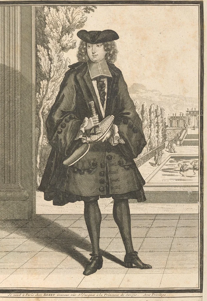 An illustration from Costumes français du 17e siècle, 1688, leaf 52