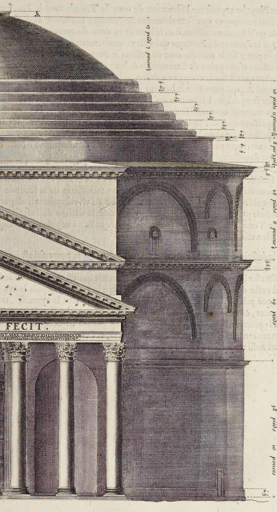 An illustration from Les édifices antiques de Rome, 1682, leaf 34