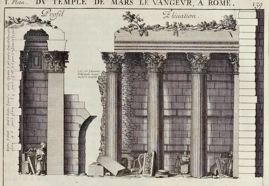 An illustration from Les édifices antiques de Rome, 1682, leaf 158