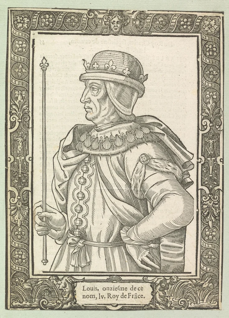 An illustration from Monumens de l'histoire de France, en estampes et dessins .., 1783, leaf 112