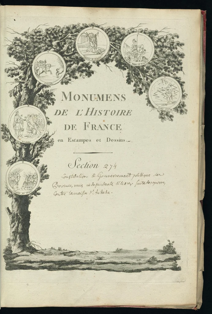 An illustration from Monumens de l'histoire de France, en estampes et dessins .., 1783, leaf 10