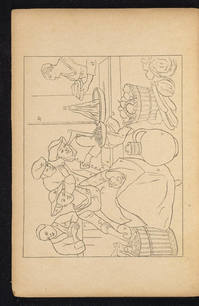 An illustration from Les secrets du coloris révélés par l'étude comparée du spectre et de l'échelle harmonique sonore, 1900, leaf 19