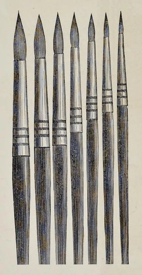 An illustration from Exterior decoration : a treatise on the artistic use of colors in the ornamentation of buildings and a series of designs, illustrating the effects of different combinations of colors in connection with various styles of architecture, 1885, leaf 104