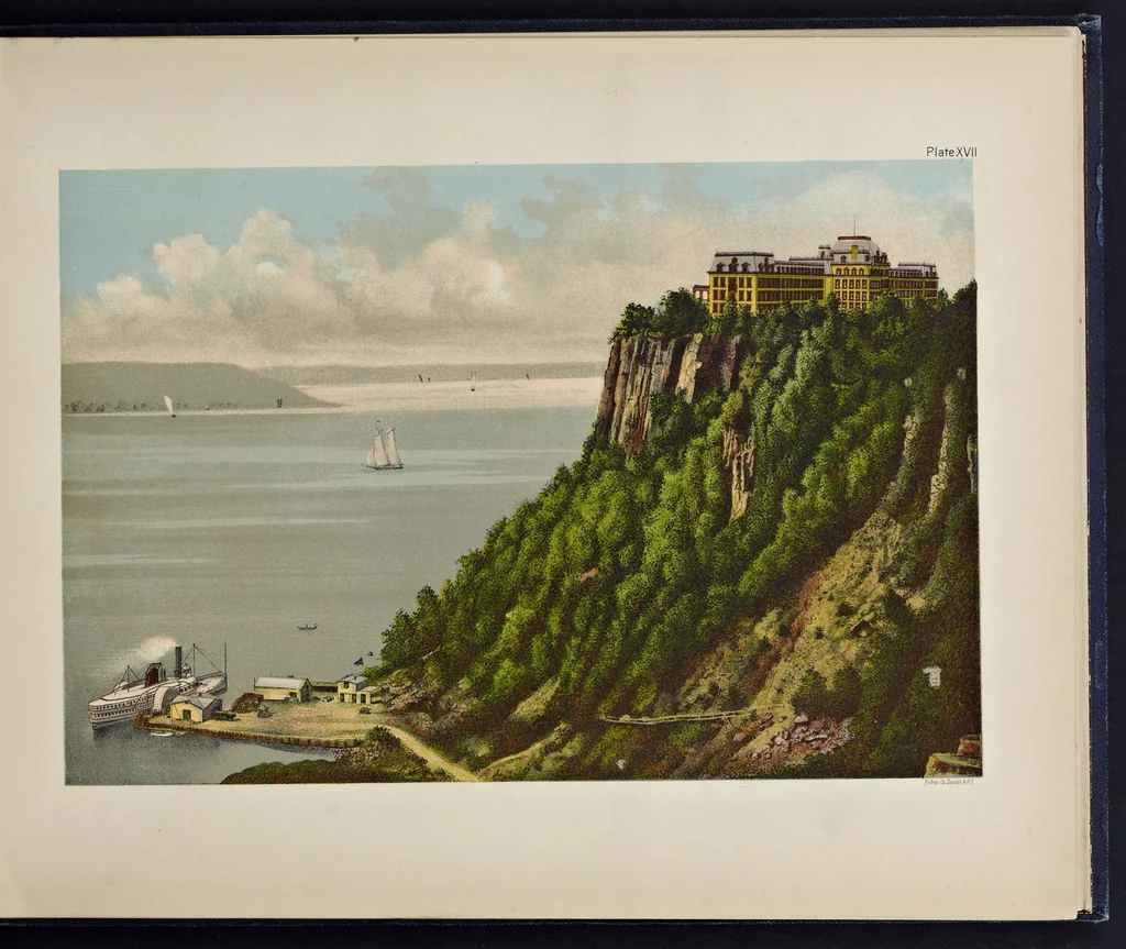 An illustration from Exterior decoration : a treatise on the artistic use of colors in the ornamentation of buildings and a series of designs, illustrating the effects of different combinations of colors in connection with various styles of architecture, 1885, leaf 82