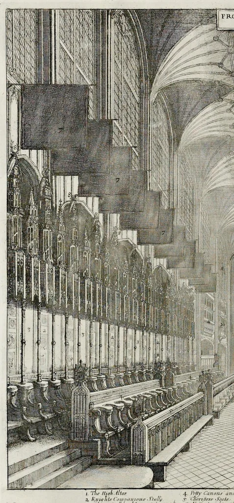 An illustration from The institution, laws & ceremonies of the most noble Order of the Garter : work furnished with variety of matter, relating to honor and noblesse, 1672, leaf 191
