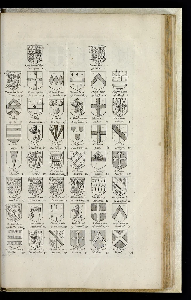 An illustration from The institution, laws & ceremonies of the most noble Order of the Garter : work furnished with variety of matter, relating to honor and noblesse, 1672, leaf 794