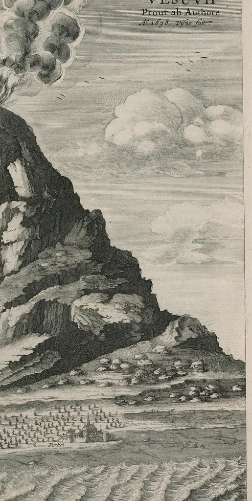 An illustration from Athanasii Kircheri e Soc. Jesu Mundus subterraneus : in XII libros digestus; quo divinum subterrestris mundi opificium, mira ergasteriorum naturae in eo distributio, verbo Pantamorphon [Greek work romanized] Protei regnum, universae denique naturae majestas & divitiae summa rerum varietate exponuntur, abditorum effectuum causae acri indagine inquisitae demonstrantur, cognitae per artis & naturae conjugium ad humanae vitae necessarium usum vario experimentorum apparatu, necnon novo modo & ratione applicantur, 1678, leaf 20
