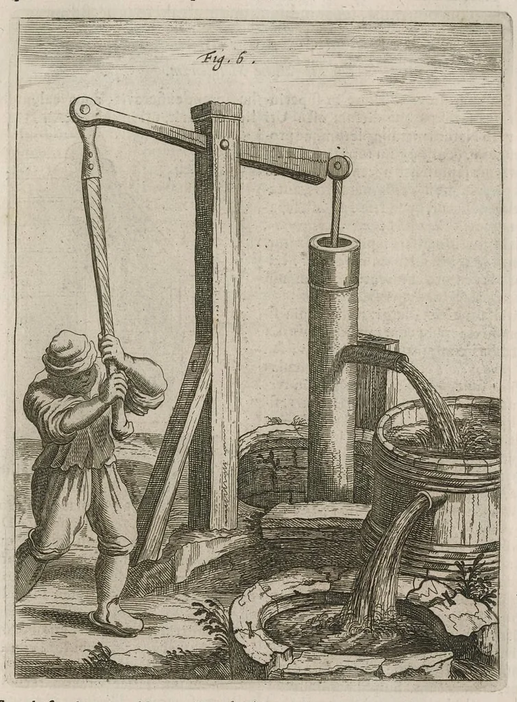 An illustration from Athanasii Kircheri e Soc. Jesu Mundus subterraneus : in XII libros digestus; quo divinum subterrestris mundi opificium, mira ergasteriorum naturae in eo distributio, verbo Pantamorphon [Greek work romanized] Protei regnum, universae denique naturae majestas & divitiae summa rerum varietate exponuntur, abditorum effectuum causae acri indagine inquisitae demonstrantur, cognitae per artis & naturae conjugium ad humanae vitae necessarium usum vario experimentorum apparatu, necnon novo modo & ratione applicantur, 1678, leaf 678